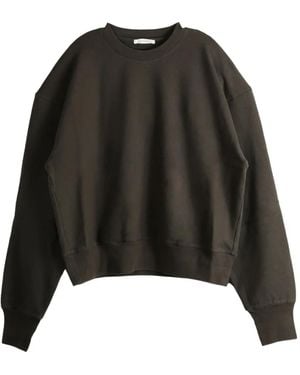 The Row Saston Crew-Neck Sweatshirt - Black