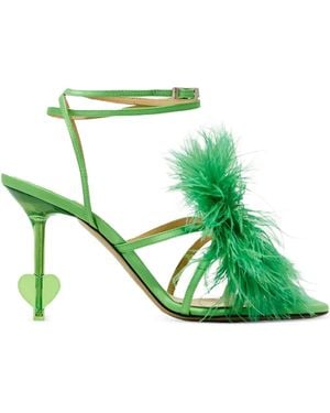 Mach & Mach Sandalen Verfraaid Met Kristallen - Groen