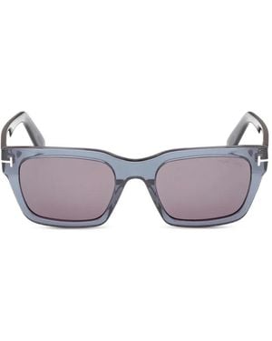 Tom Ford Lunettes De Soleil Rectangulaires Andy - Violet