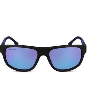 Lacoste Mirrored-Lenses Square-Frame Sunglasses - Blue