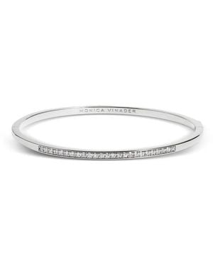 Monica Vinader Brazalete Essential Con Diamantes - Blanco