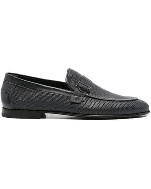 JOHN HARRISON Perforated Leather Loafers - White