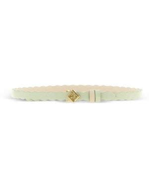 Fendi Wendbarer Ff Diamonds Gürtel - Weiß
