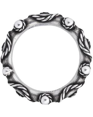 Ann Demeulemeester Mardon Beaded Rope-Effect Ring - Metallic