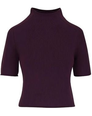 Lisa Yang Fride Short-Sleeve Top - Purple