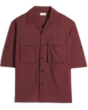 Lemaire Short Sleeve Utility Shirt - Red