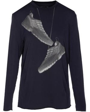 MM6 MAISON MARGIELA X SALOMON Graphic-Print Long-Sleeve Top - Blue