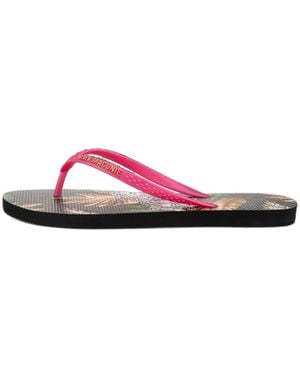 Kat Maconie Sola Leopard-Print Flip-Flops - Pink