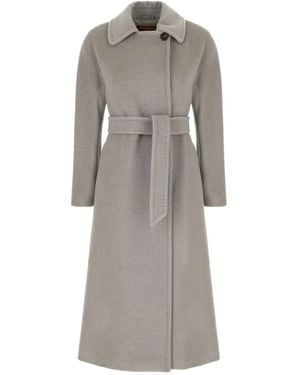 Max Mara Tenzone Belted Coat - Grey
