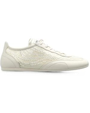 Jimmy Choo Sunny F Sequin-Embellished Trainers - White