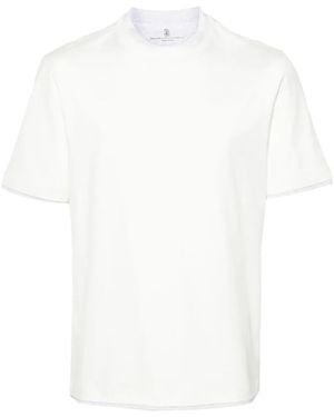 Brunello Cucinelli Layered-Detail T-Shirt - White