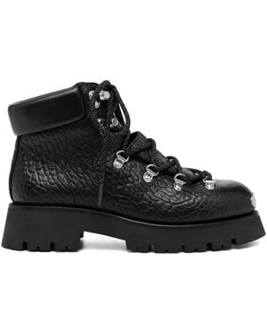 Alexander Wang Leather Combat Boots - Black