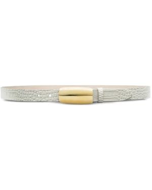 L'Agence Marlowe Leather Belt - White