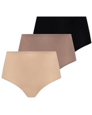 Chantelle Seamless High-Waisted Briefs (Set Of Three) - Black