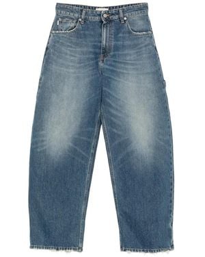 ViCOLO Faded-Effect Tapered Jeans - Blue