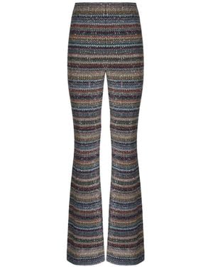 Missoni Sequin-Embellished Zigzag-Knit Pants - Grey