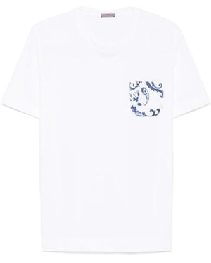R'osi ペイズリー Tシャツ - ホワイト