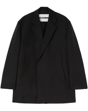 Jil Sander Open-Front Wool Blazer - Black