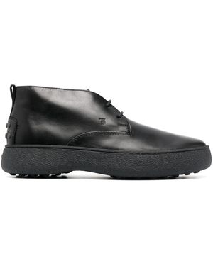 Tod's W. G. Desert Leather Boots - Black