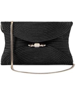 Shanghai Tang Braided Clutch Bag - Black
