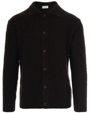 Paolo Pecora Polo-collar cardigan - Schwarz