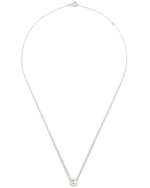 Le Gramme Alphabet Necklace - White