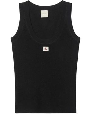 Calvin Klein Débardeur À Détail De Logo - Black