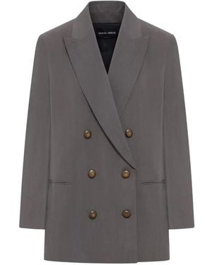 Giorgio Armani Double-Breasted Blazer - Grey
