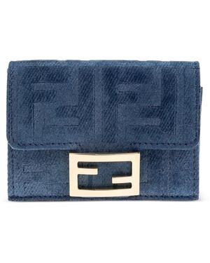 Fendi Portemonnaie Mit Ff-Schild - Blau