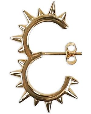 ALAN CROCETTI Spike-Embellished Hoop Earring - White