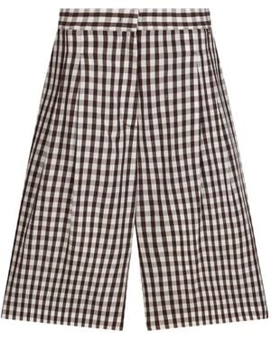 Liu Jo Gingham Bermuda Shorts - White