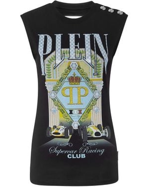 Philipp Plein Supercar Racing Club Tank Top - Black