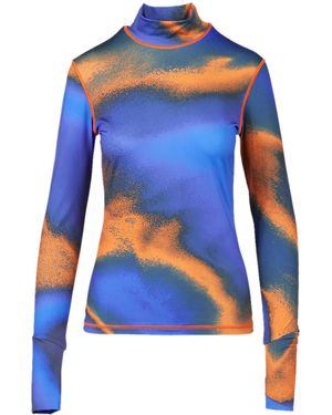 Aztech Mountain Abstract-Pattern Top - Blue