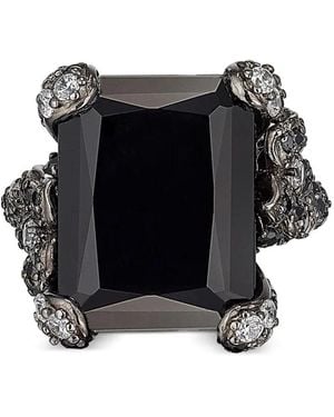 Anabela Chan Anillo De Cóctel Diamond Cinderella En Oro Blanco De 18 Kt - Negro