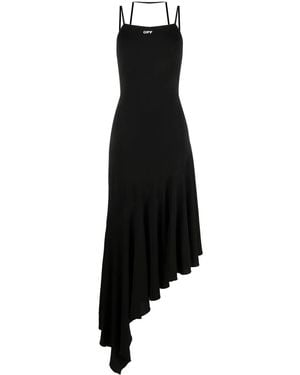 Off-White c/o Virgil Abloh Asymmetric Flared Dress - Black