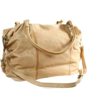 Free People Studded Bovine Leather Tote Bag - Natural