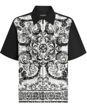 Dolce & Gabbana Majolica-Print Shirt - Black