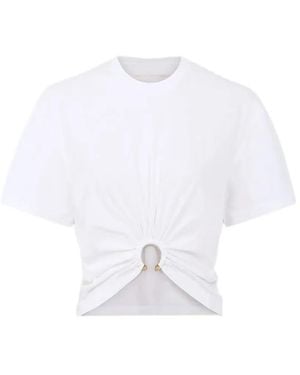 Rabanne T-Shirt With Piercing - White