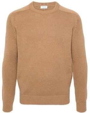 Saint Laurent Pullover Mit Rundhalsausschnitt - Braun
