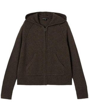 James Perse Hooded Track Jacket - Brown