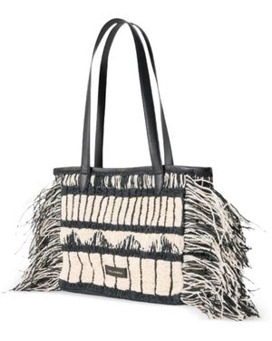 KARL LAGERFELD K/Signature 2.0 Fringe Tote Bag - White
