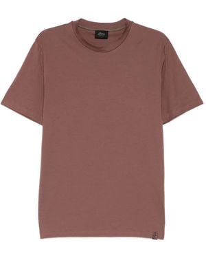Brioni Gassed Cotton T-Shirt - Marrone