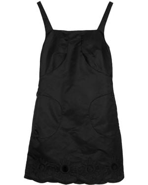 Tibi Daisy Broderie-Anglaise Minidress - Black