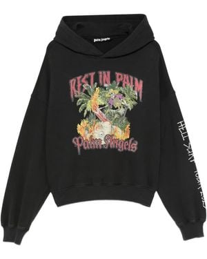 Palm Angels Rest in Palm Hoodie - Schwarz