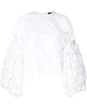 A.W.A.K.E. MODE Blusa De Manga Farol - Blanco