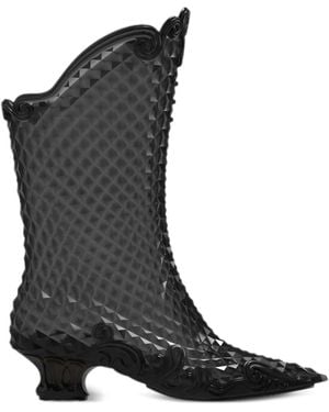 Y. Project X Melissa Pointed Court Boots - Black