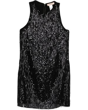 Twinset Sequinned Fringed Mini Dress - Black
