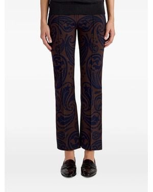 High Sport Kick Cropped Trousers - Blue