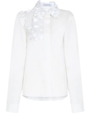 Gloria Coelho Floral-Embellished Shirt - White
