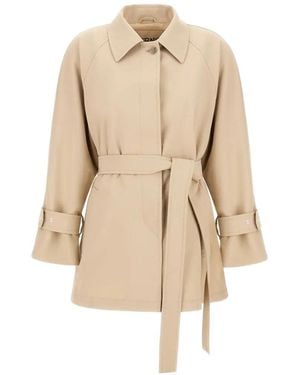 Herno Fresh Crinkle Woven Raincoat - Natural